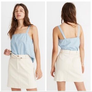 Madewell Capital A-line mini skirt